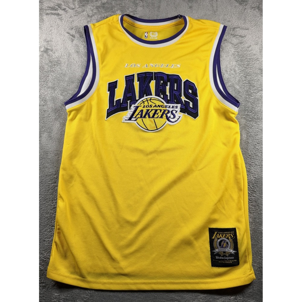 Ultra Game Los Angeles Lakers Jersey Small Yellow Purple Mesh NBA Basketball